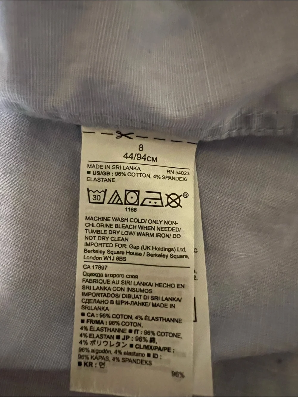 Banana Republic Riley Shirt Light Blue S